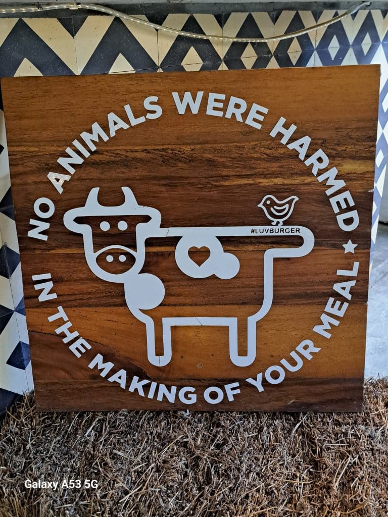 No animals were harmed sign